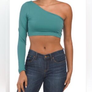 💙 Susana Monaco One Shoulder Crop Top Large